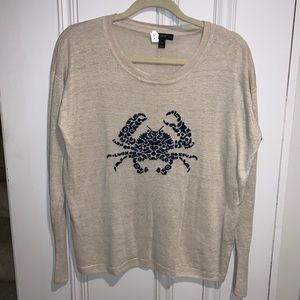 Jcrew Crab linen sweater